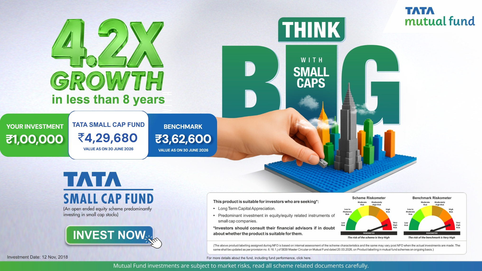 Corporate Portal - Small cap Fund Tata Small Cap Fund web banner July 2026