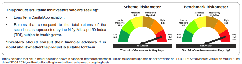 Tata Midcap 150 Index Fund Riskometers
