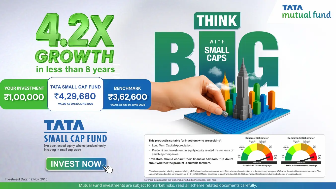 Corporate Portal - Small cap Fund Tata Small Cap Fund web banner July 2026