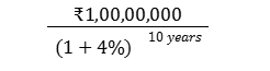 inflation over 10 years 4%
