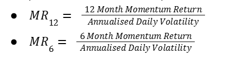momentum return formulas