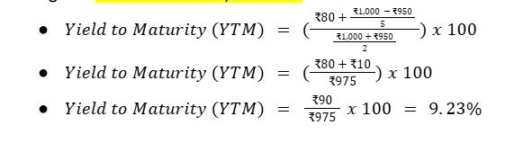 yield to maturity
